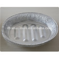 Household disposable aluminum oval roasting plate